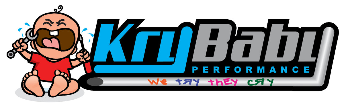 Krybaby Product Sticker 8.5”x 2.5”.