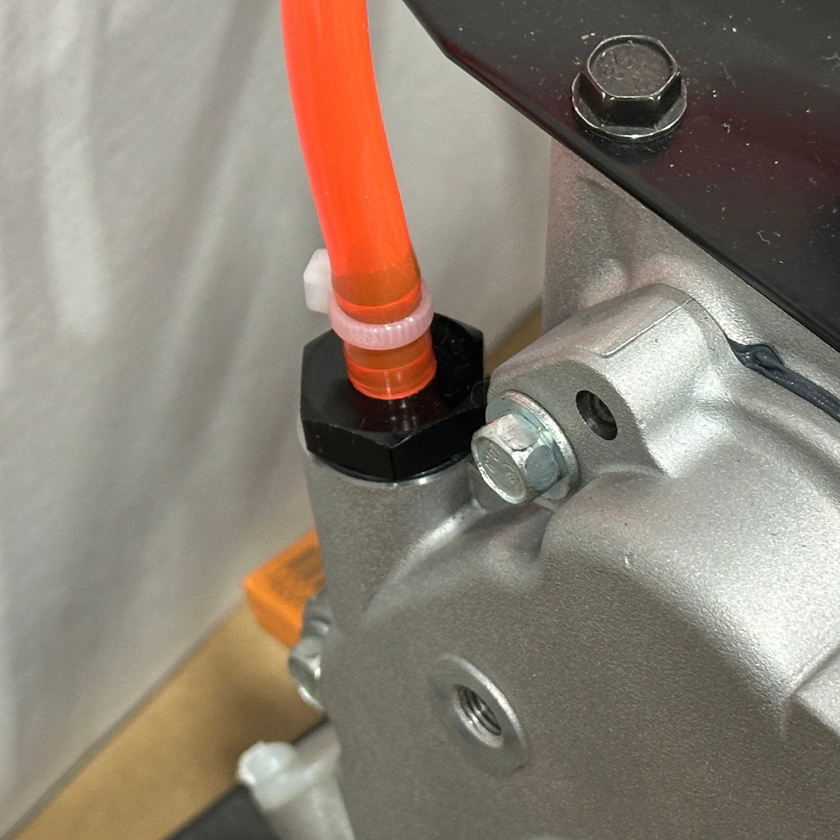 Briggs Lo206 / Animal / World Formula Orange Fuel Line kit using top plated mounted fuel pump.