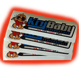 Krybaby Product Sticker 8.5”x 2.5”.